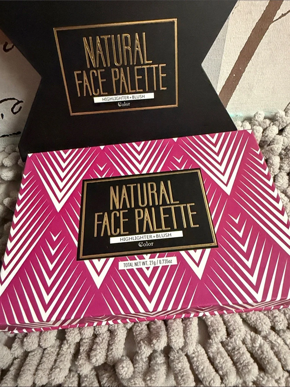 Natural Face Palette highlighter , blush set with mirror. 🆕